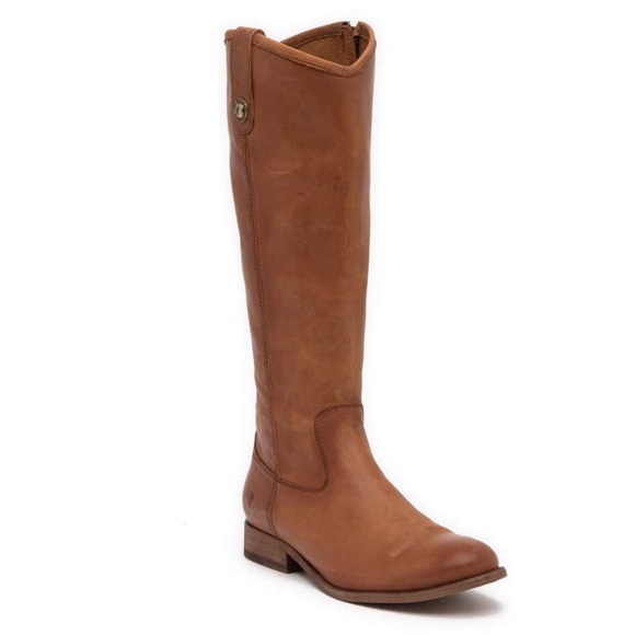 Frye Shoes - Frye Melissa Button Lug Tall Boot Brown Size 8